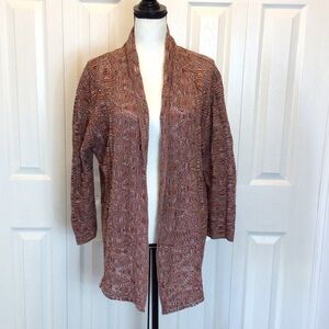 NWOT New Directions Rust Orange Open Front Cardigan Sweater Size 1X